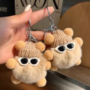 Egg-shaped coal With Keychain